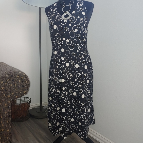 AB Studio black and white size 10 halter dress - Picture 12 of 13